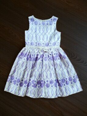 Gymboree Purple and White Spring Dress Size 5
